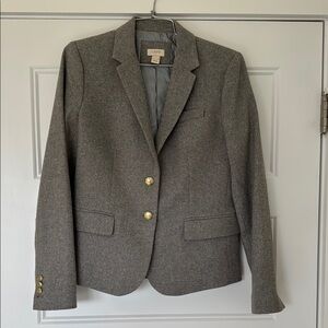 J. Crew Gray Blazer Tailored Fit Notched Lapels